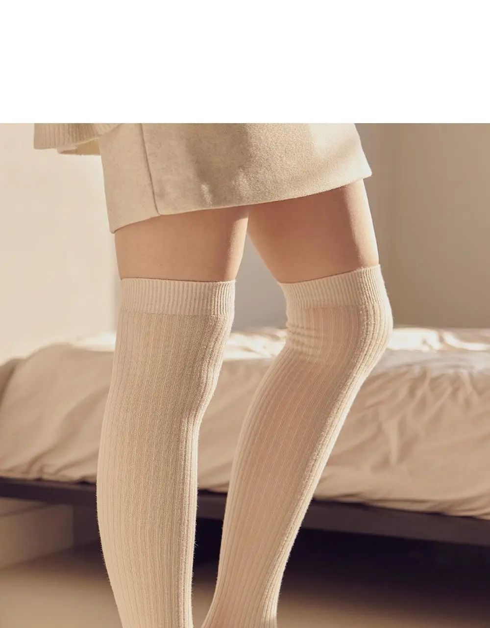 [류혜영 PICK] 마른파이브 넉넉 소프트 웜 골지 니삭스 5colors (블랙/차콜/그레이/베이지/아이보리)(숏,롱) 상세페이지 18
